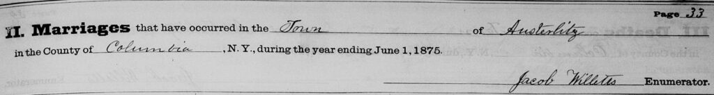 1875 New York State Marriages