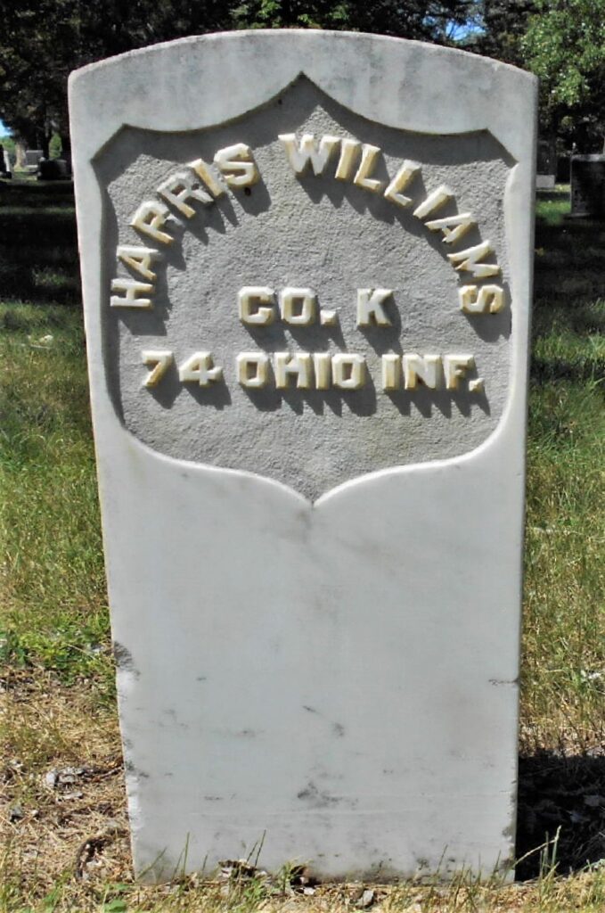 Harris Williams' gravestone 