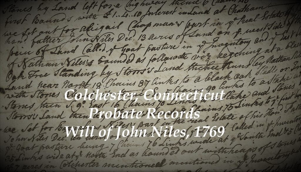 Colchester Connecticut Probate Records