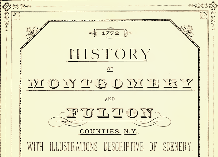History of Montgomery and Fulton Counties, N.Y.