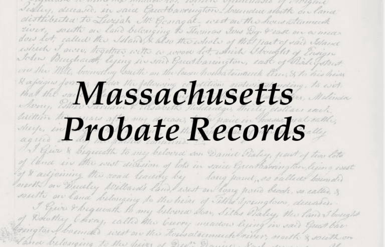 Massachusetts Probate Records