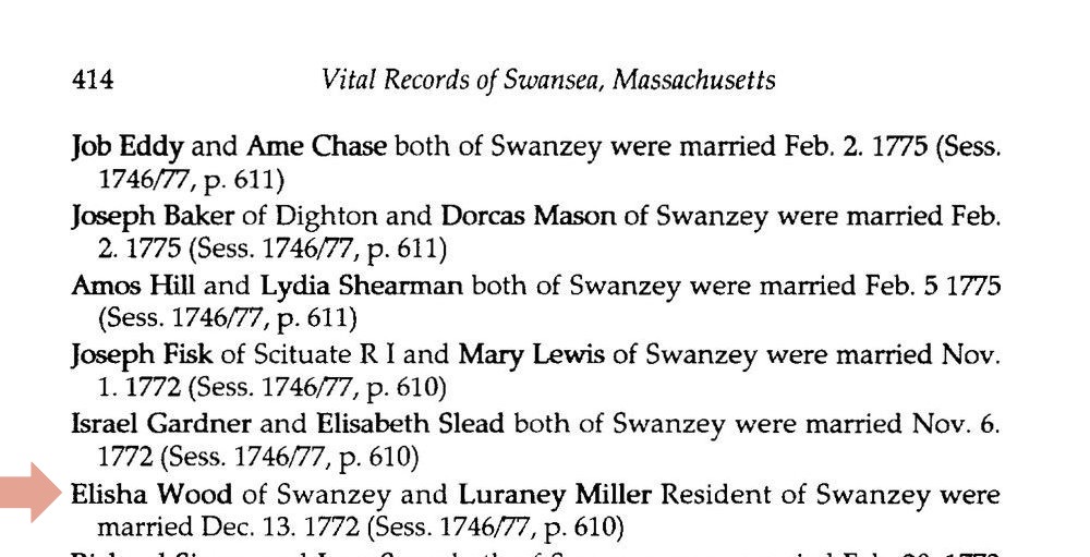 Marriage record